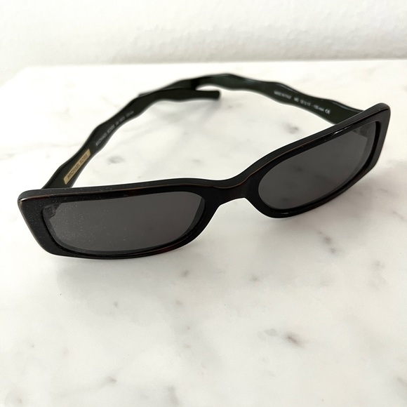 Vintage Bamboo Dark Tortoise Italian Sunglasses Michael Kors Glasses Frame 18629 - Picture 5 of 10